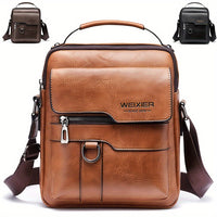 Men’s Vintage Crossbody Bag – Adjustable Strap Shoulder Bag