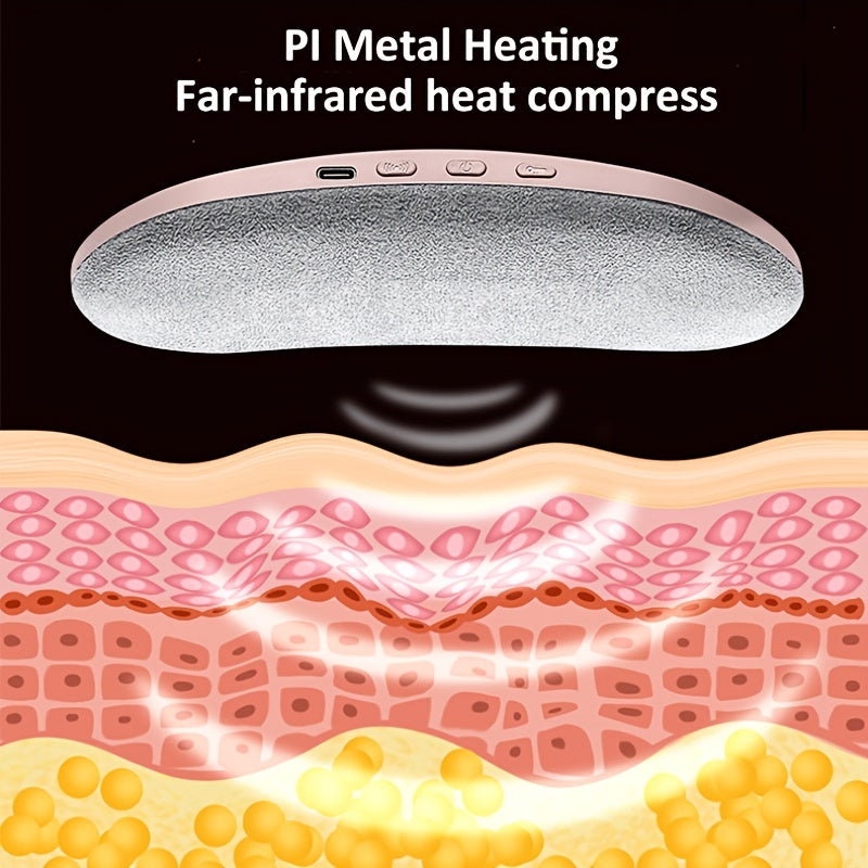 Portable Cordless Heating Pad, Menstrual Heating Pad, Heating Pad For Back With 3-Speed Temperature Adjustment And 4-Speed Massage Modes, Portable Electric Fast Heating Belly Wrap Belt For Women, Holiday Gift