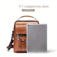 Men’s Vintage Crossbody Bag – Adjustable Strap Shoulder Bag