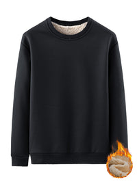 Men’s Solid Color Crew Neck Sweatshirt – Autumn & Winter