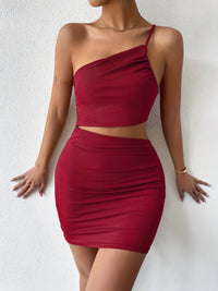 Women's Dresses Solid Sexy Backless One Shoulder Bodycon Dress