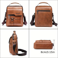 Men’s Vintage Crossbody Bag – Adjustable Strap Shoulder Bag