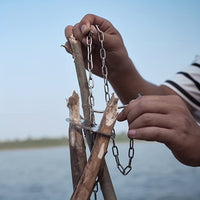 Portable Camping Gear and Equipment  Detachable Outdoor Barbecue Tripod Hanging Rack  Campfire Cooking Accessories Set