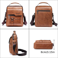 Men’s Vintage Crossbody Bag – Adjustable Strap Shoulder Bag