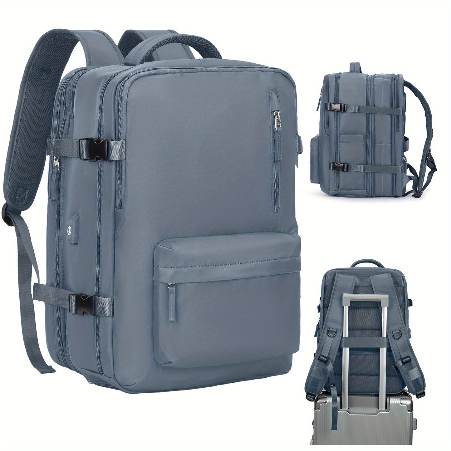 Large Capacity Travel Backpack with Shoe & Wet Pocket