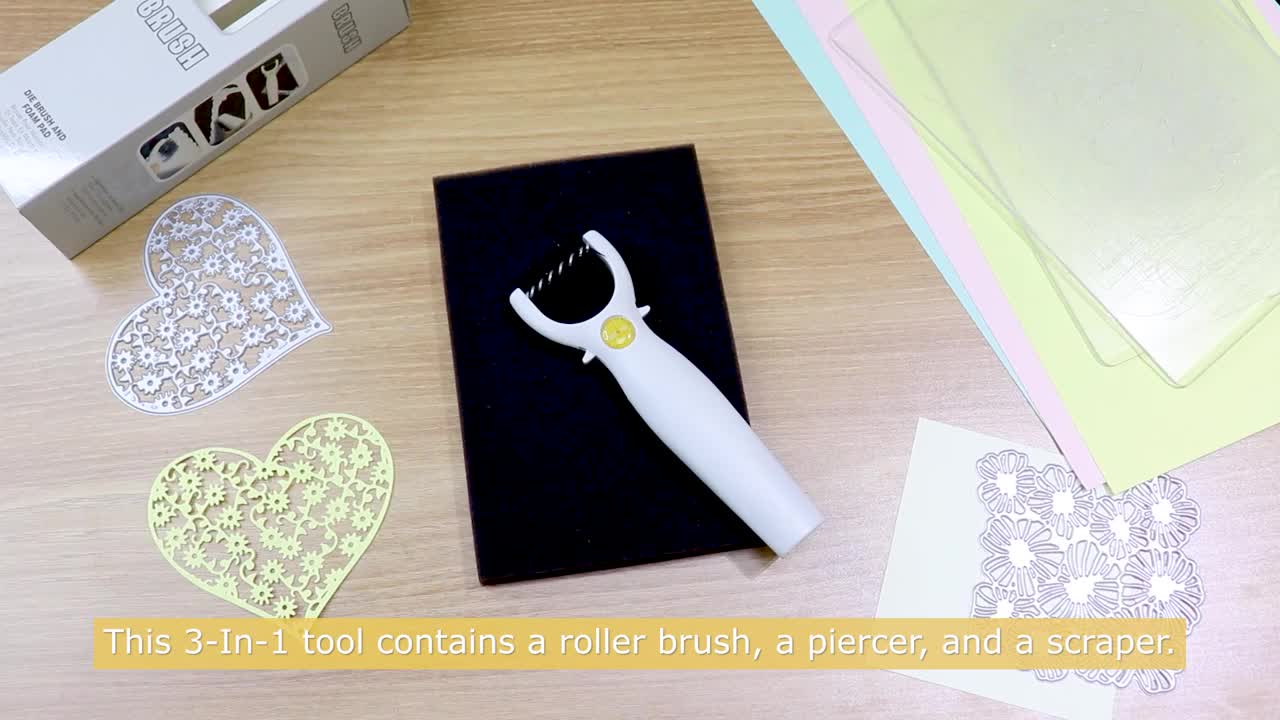 Letong 3-in-1 Die Brush Tool with Piercer & Scraper