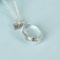 Dandelion Crystal Pendant Necklace – Double-Sided 25mm