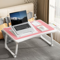 Foldable Laptop Desk with Cup Holder & Tablet Slot