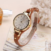Elegant Quartz Ladies Watch – Boho Chic Leather Strap