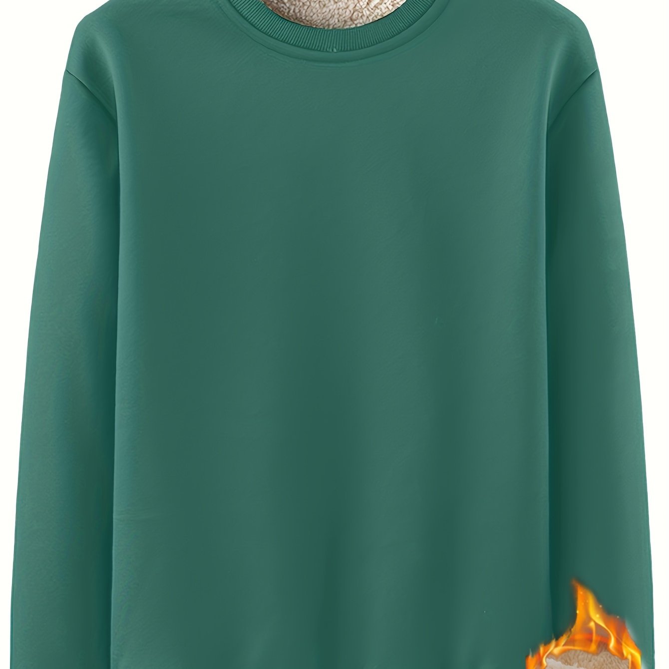 Men’s Solid Color Crew Neck Sweatshirt – Autumn & Winter