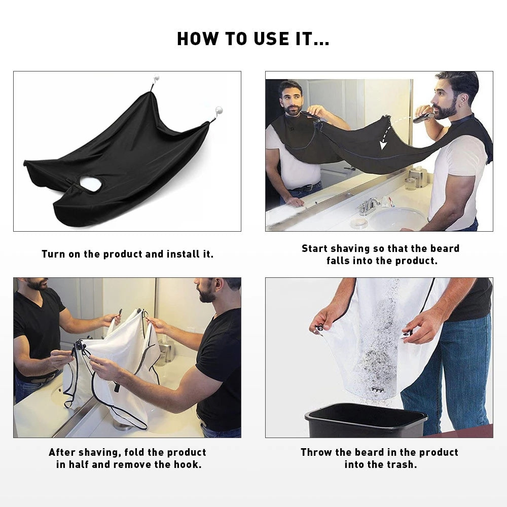 Men’s Beard Shaving Apron Grooming Bib Cleaner