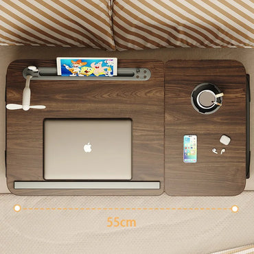 Adjustable Foldable Laptop Bed Desk with Cup Holder