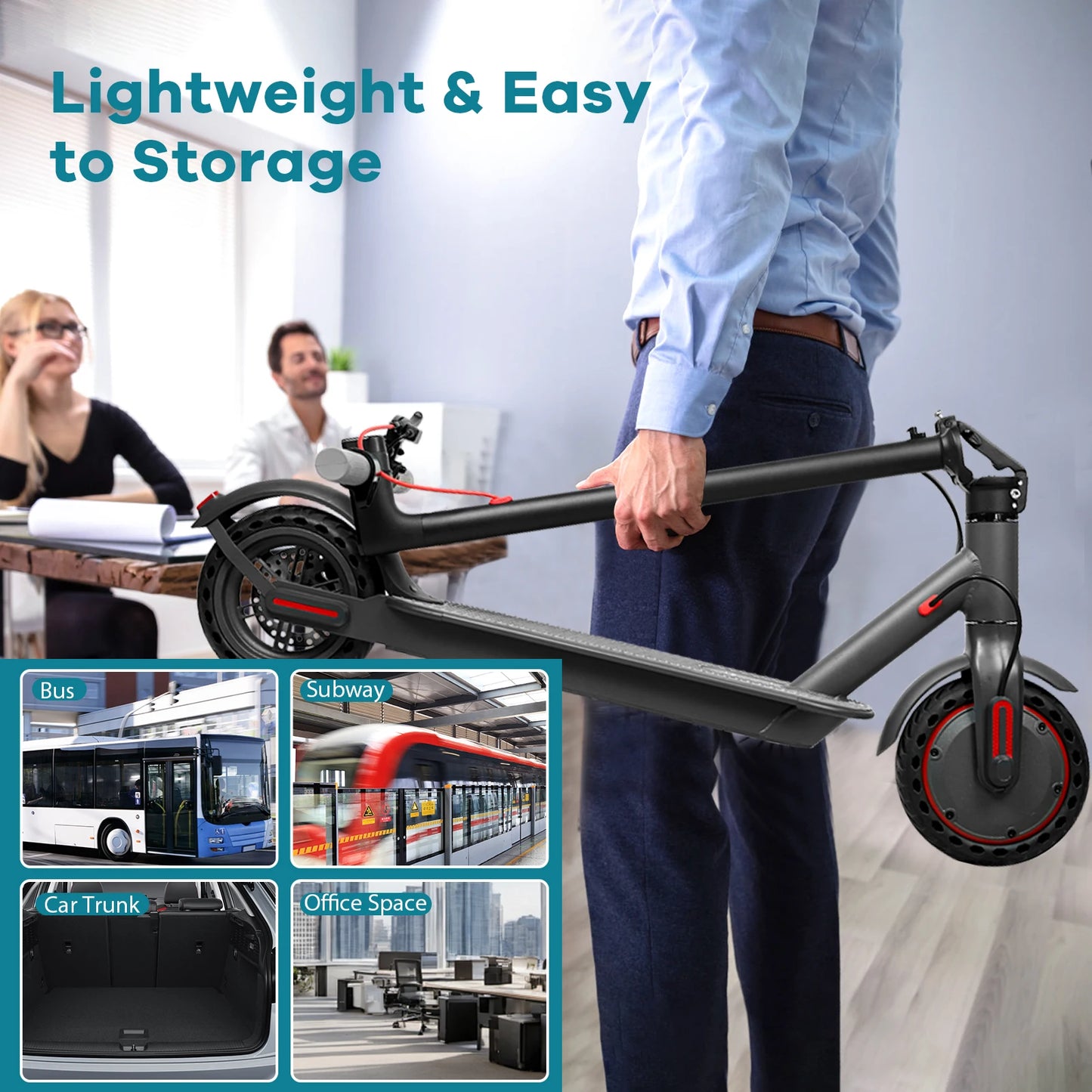 AOVOPRO Smart APP Electric Scooter – 350W/500W Motor