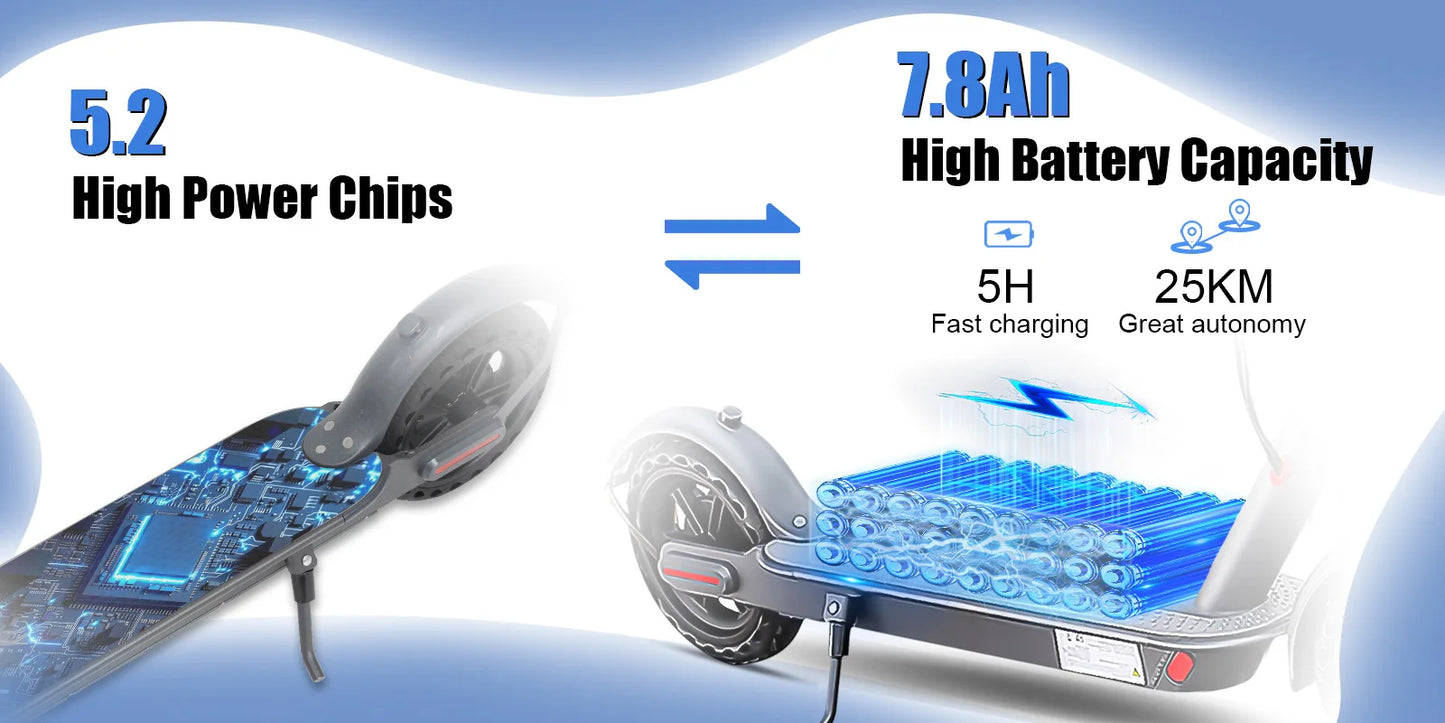 AOVOPRO Smart APP Electric Scooter – 350W/500W Motor