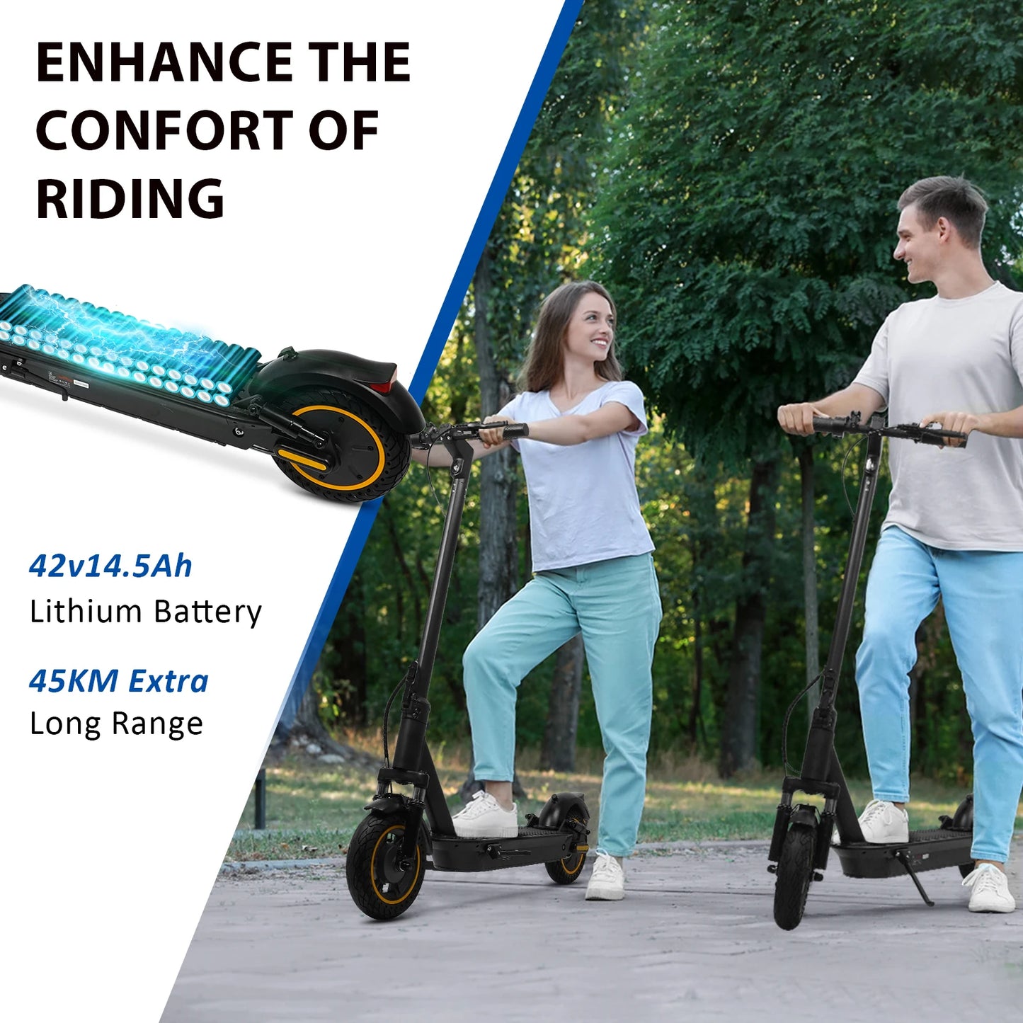AOVOPRO Smart APP Electric Scooter – 350W/500W Motor