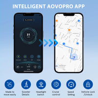 AOVOPRO Smart APP Electric Scooter – 350W/500W Motor