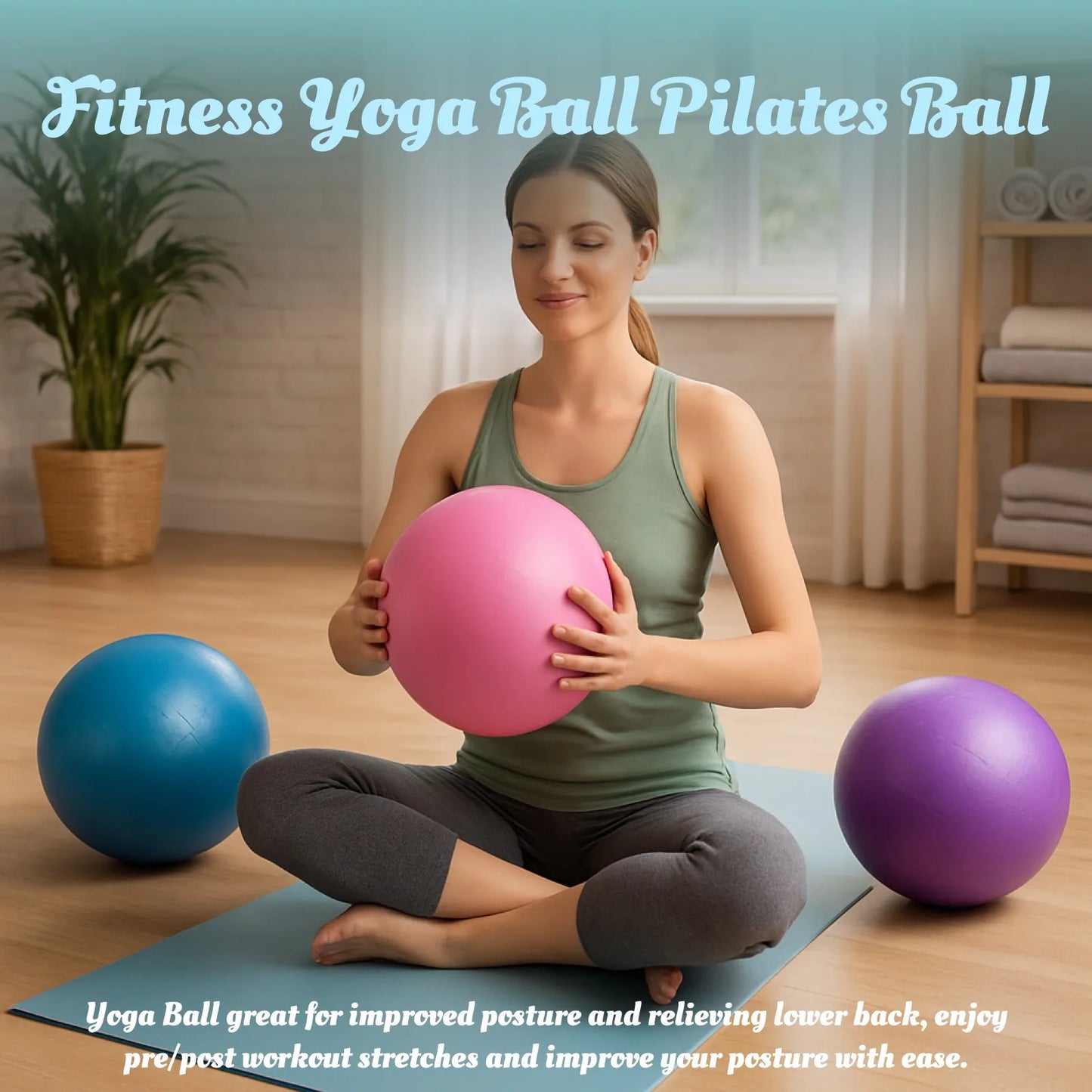 Mini Pilates Yoga Ball – 6 Inch Core Balance Trainer