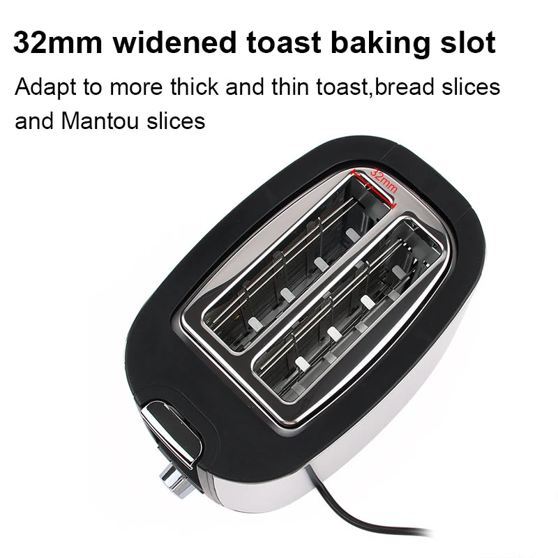 2-Slice Electric Toaster – Bread & Sandwich Maker 110V/220V
