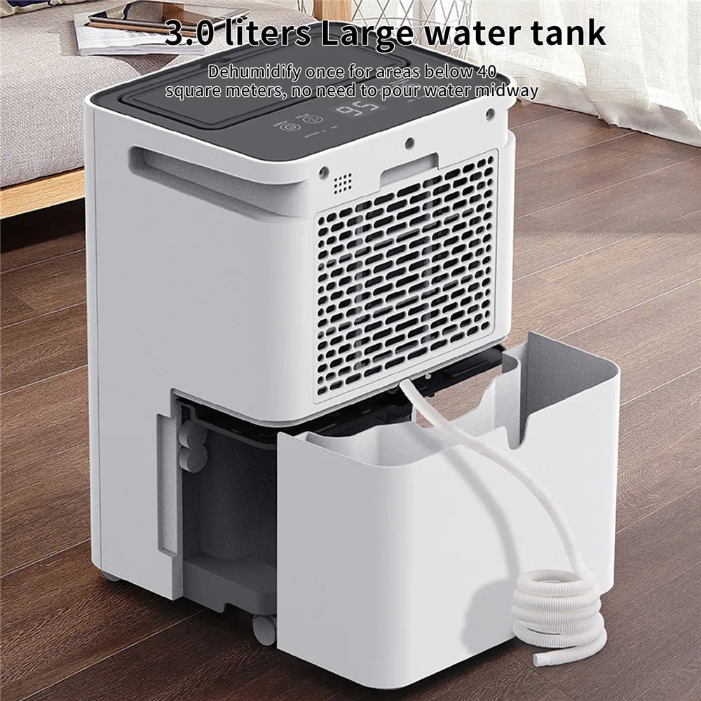 Smart Home Dehumidifier 3.2L Large Capacity Dehumidifier For Bedroom Office Kitchen Deodorization and DefrostingTiming Dehumidif