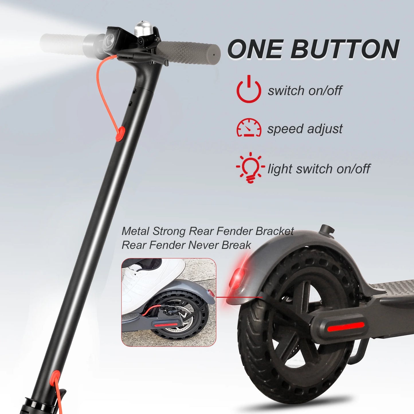 350W Adult Electric Scooter – 36V 30km Long Range