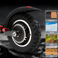 SUNNIGOO Electric Scooter For Adult 10 inch Off-Road 48V Lithium Battery Max Speed 45km/h Removable Seat Foldable E Scooter