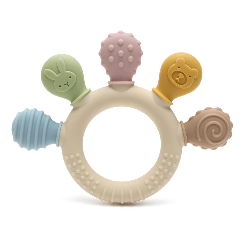 Erduo Silicone Baby Teether – Safe Sensory Chew Toy