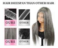 36" Brazilian Straight Lace Front Human Hair Wig