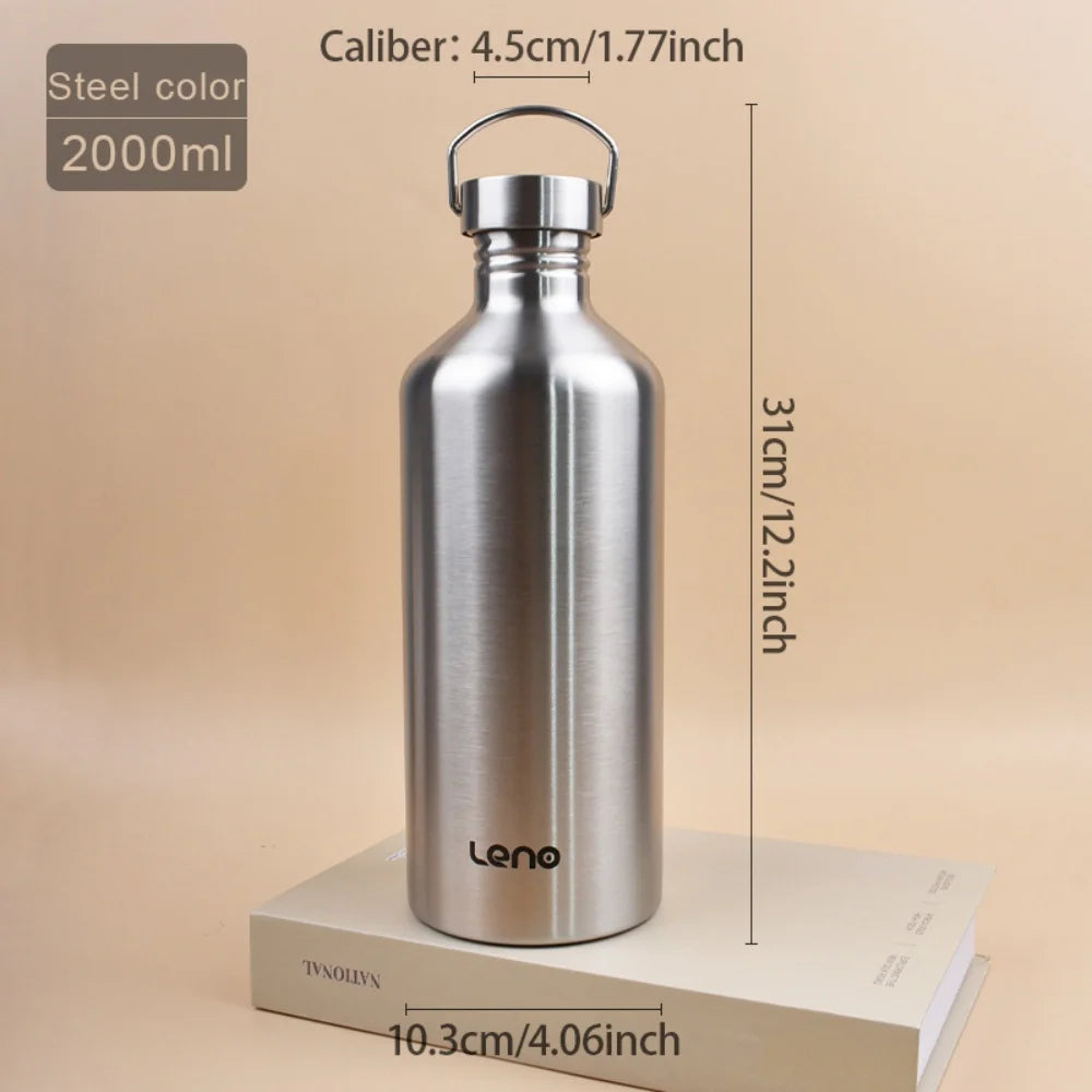 2L Stainless Steel Sport Water Bottle – Large Capacity Flask