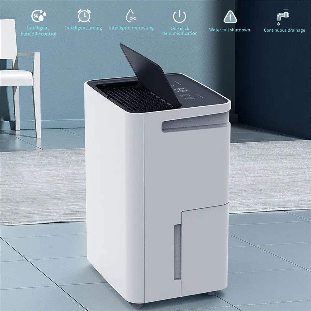 Smart Home Dehumidifier 3.2L Large Capacity Dehumidifier For Bedroom Office Kitchen Deodorization and DefrostingTiming Dehumidif