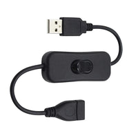 STONEGO USB Switch Extension Cable Support Data Transmit and Power Supply with On/Off Power Switch for LED Strips, USB Devices