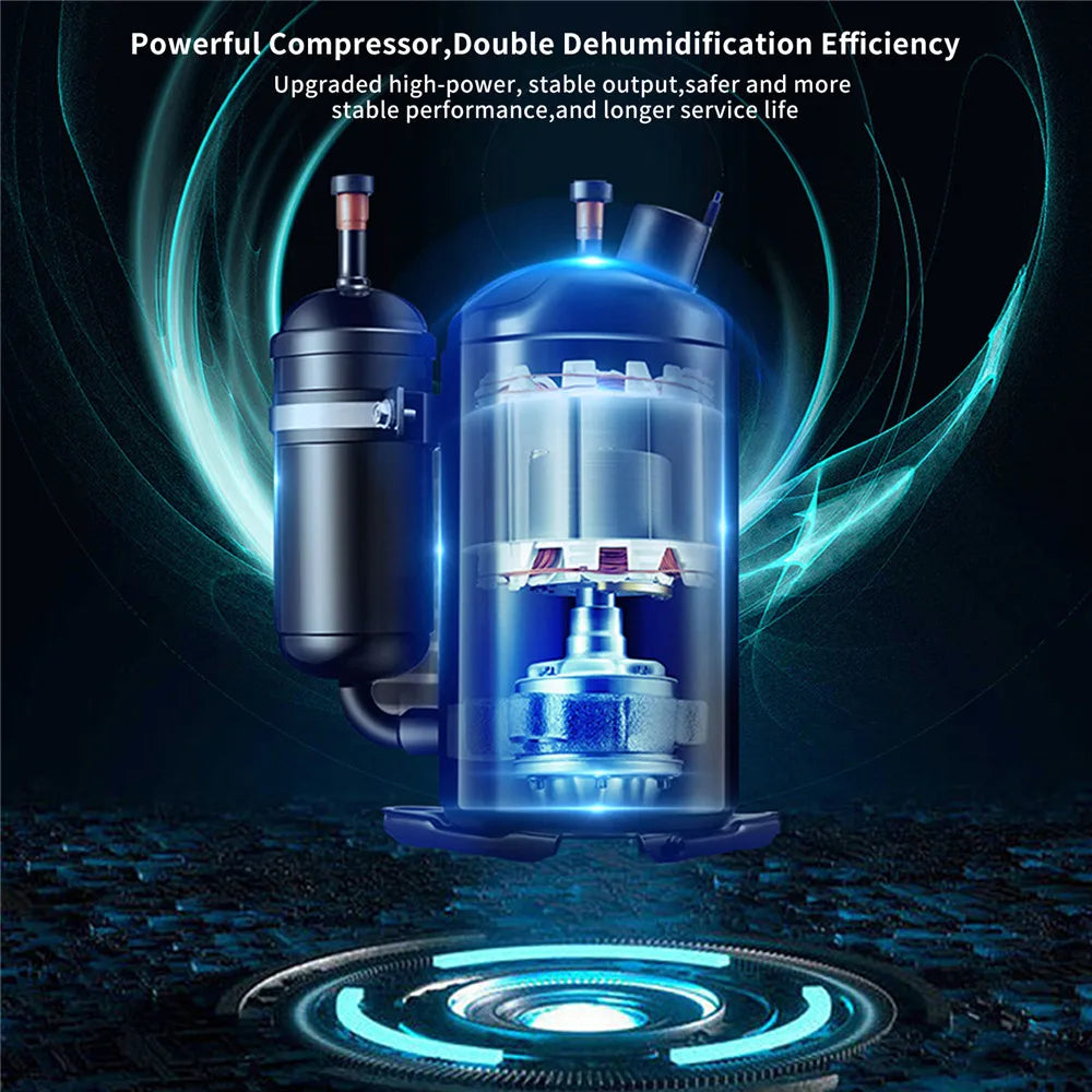 Smart Home Dehumidifier 3.2L Large Capacity Dehumidifier For Bedroom Office Kitchen Deodorization and DefrostingTiming Dehumidif