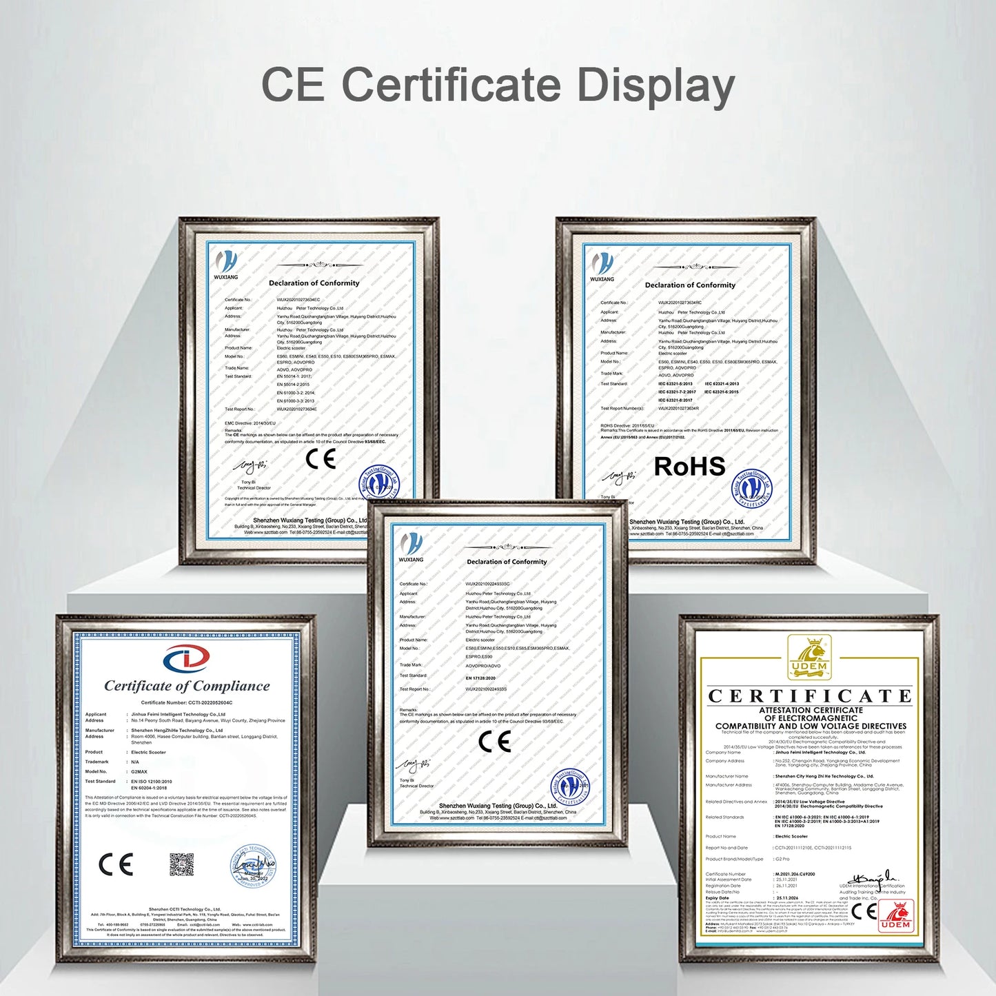 AOVOPRO Smart APP Electric Scooter – 350W/500W Motor