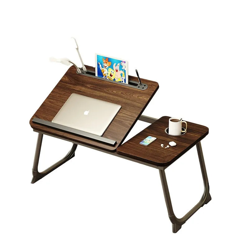 Adjustable Foldable Laptop Bed Desk with Cup Holder