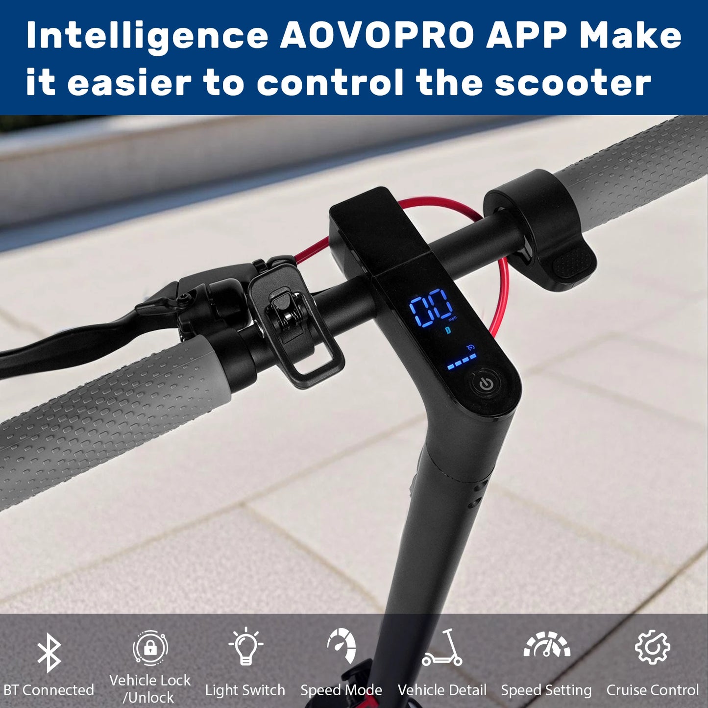 AOVOPRO Smart APP Electric Scooter – 350W/500W Motor