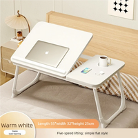 Adjustable Foldable Laptop Bed Desk with Cup Holder