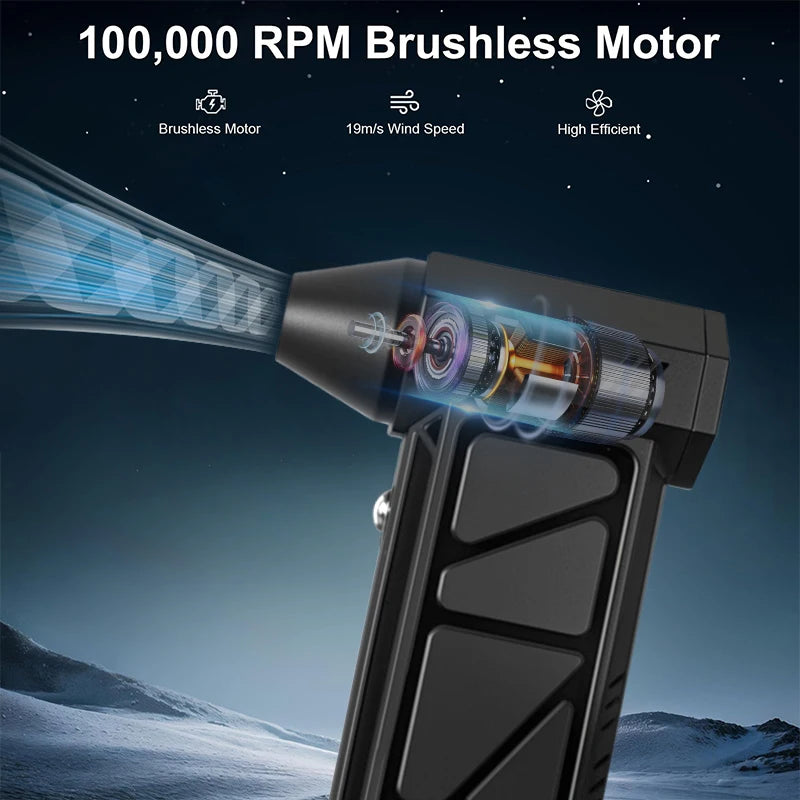 Handheld Turbo Jet Fan – High-Speed Mini Dust Cleaner
