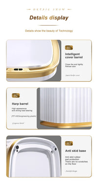 Smart Home Automatic Sensor Trash Can For Kitchen Bathroom Toilet Smart Trash Can Living Room Dustbin Wastebasket Waterproof Bin