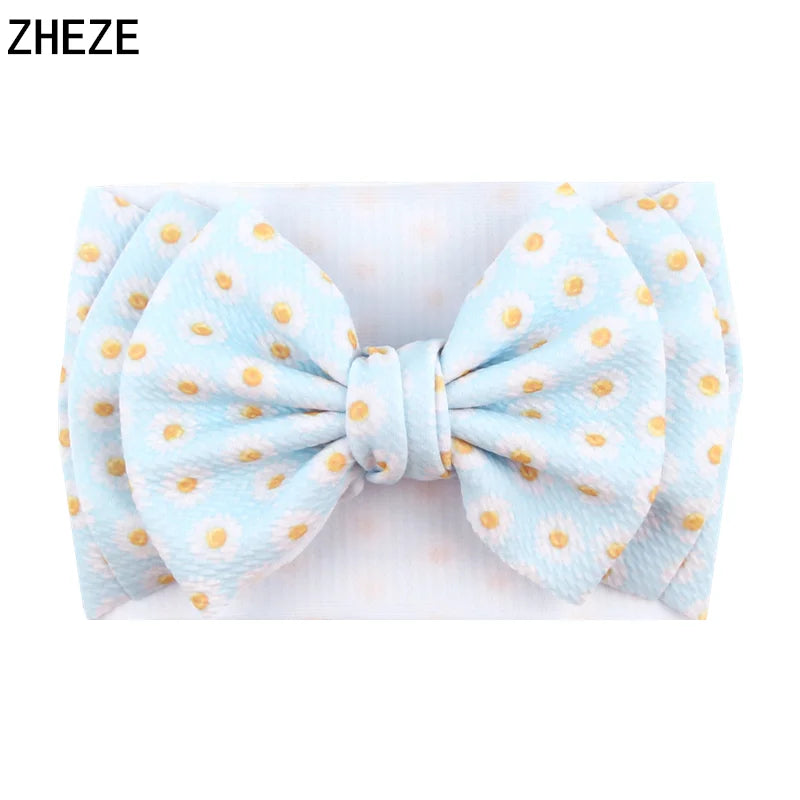 Cute 7" Double Layer Hair Bow Headband for Baby Girls