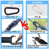 Oversized Double Camping Hammock,Portable Tree Straps Hammock ,210T Nylon Travel Hammock, Lightweight Parachute Hammocks