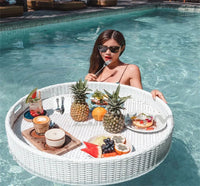 Bali Rattan Floating Tray for Pool & Outdoor Dining