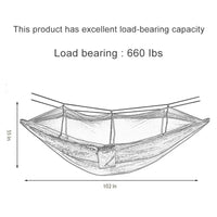 Swallowtail Camping Hammock with Mosquito Net & Rainfly