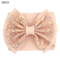 Cute 7" Double Layer Hair Bow Headband for Baby Girls