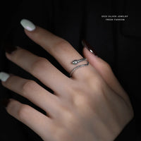 Snake Shaped Ring 18K Platinum Plated Cubic Zirconia High Quality Wedding or Engagement Ring