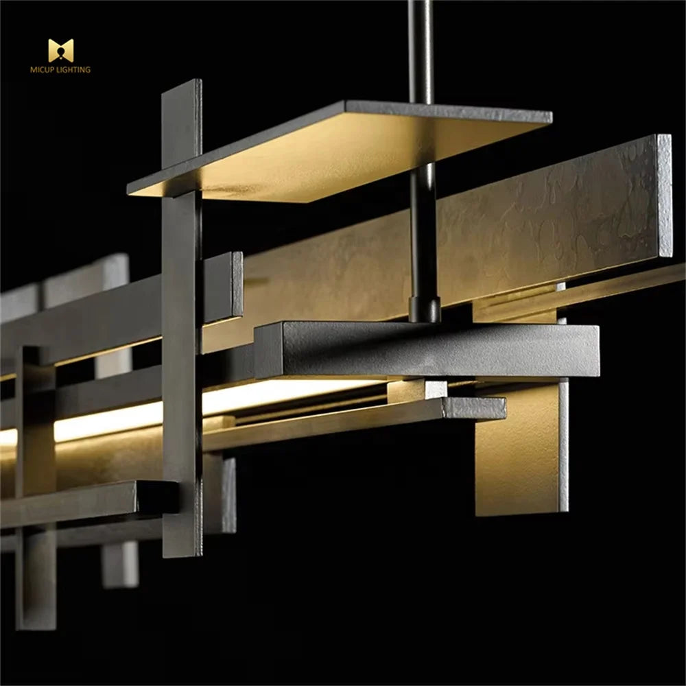 Post-Modern Black LED Pendant Light – Nordic Linear Design