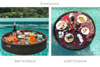 Bali Rattan Floating Tray for Pool & Outdoor Dining