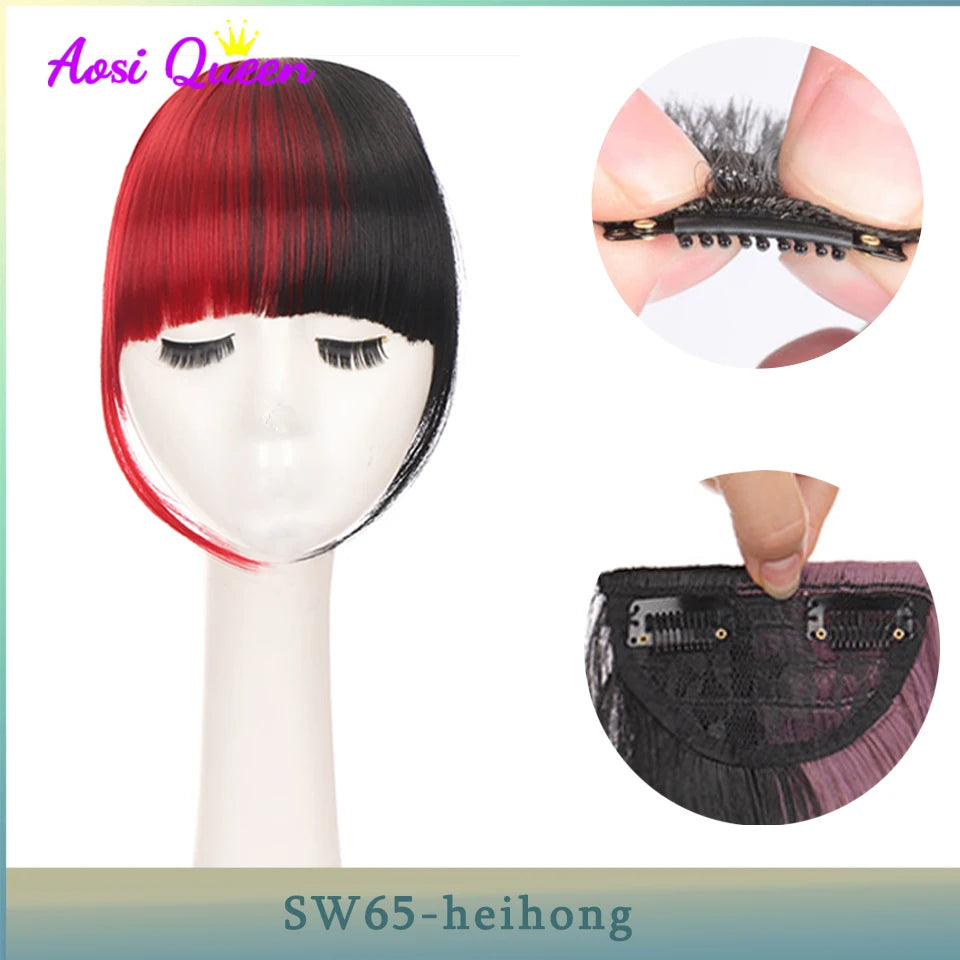 Clip-In Synthetic Bangs Extensions Natural Fringe Hair