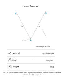 Gold & Silver Turquoise Pendant Necklace – 925 Sterling