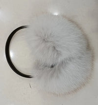 Oversized Real Raccoon Fur Winter Earmuffs for Women