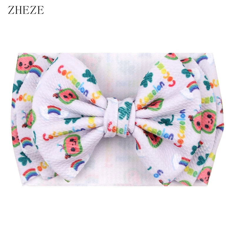 Cute 7" Double Layer Hair Bow Headband for Baby Girls
