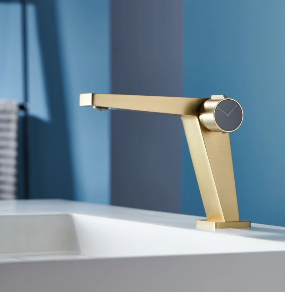 Brushed Gold Bathroom Basin Faucet Single Handle